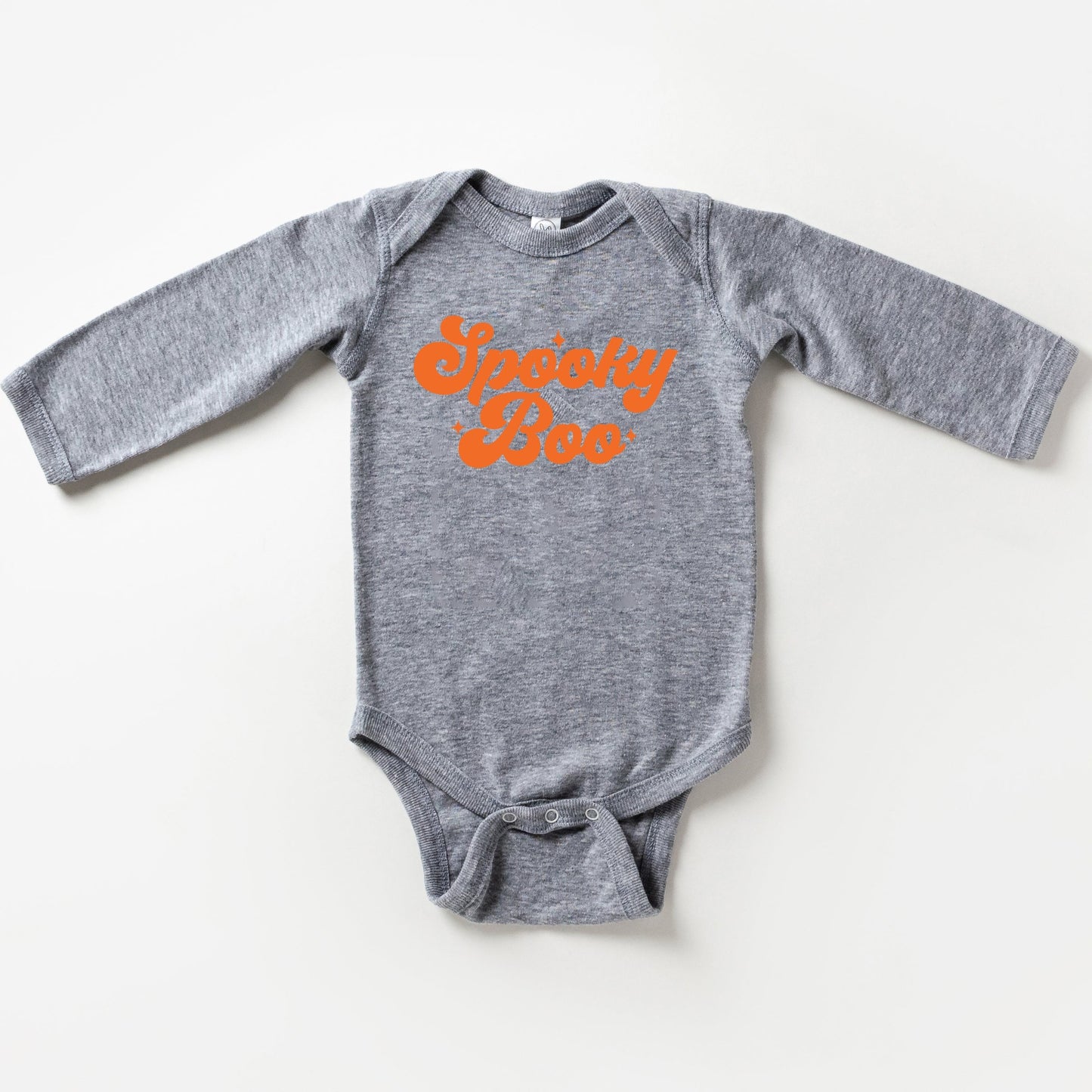 Spooky Boo Stars | Baby Graphic Long Sleeve Bodysuit