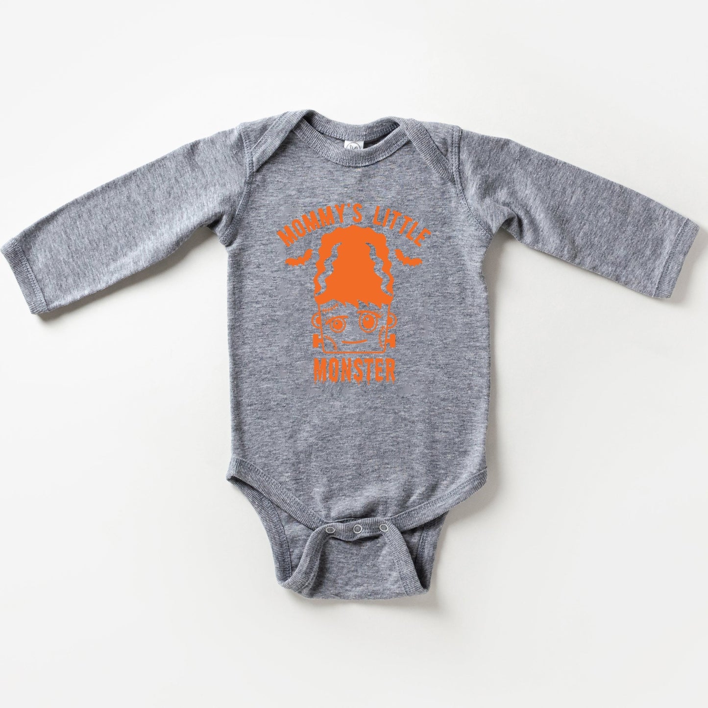 Mommy's Little Monster Girl | Baby Graphic Long Sleeve Bodysuit