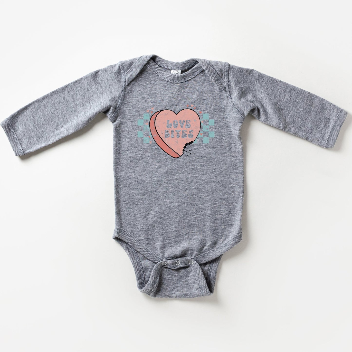 Love Bites Candy Heart | Baby Long Sleeve  Bodysuit