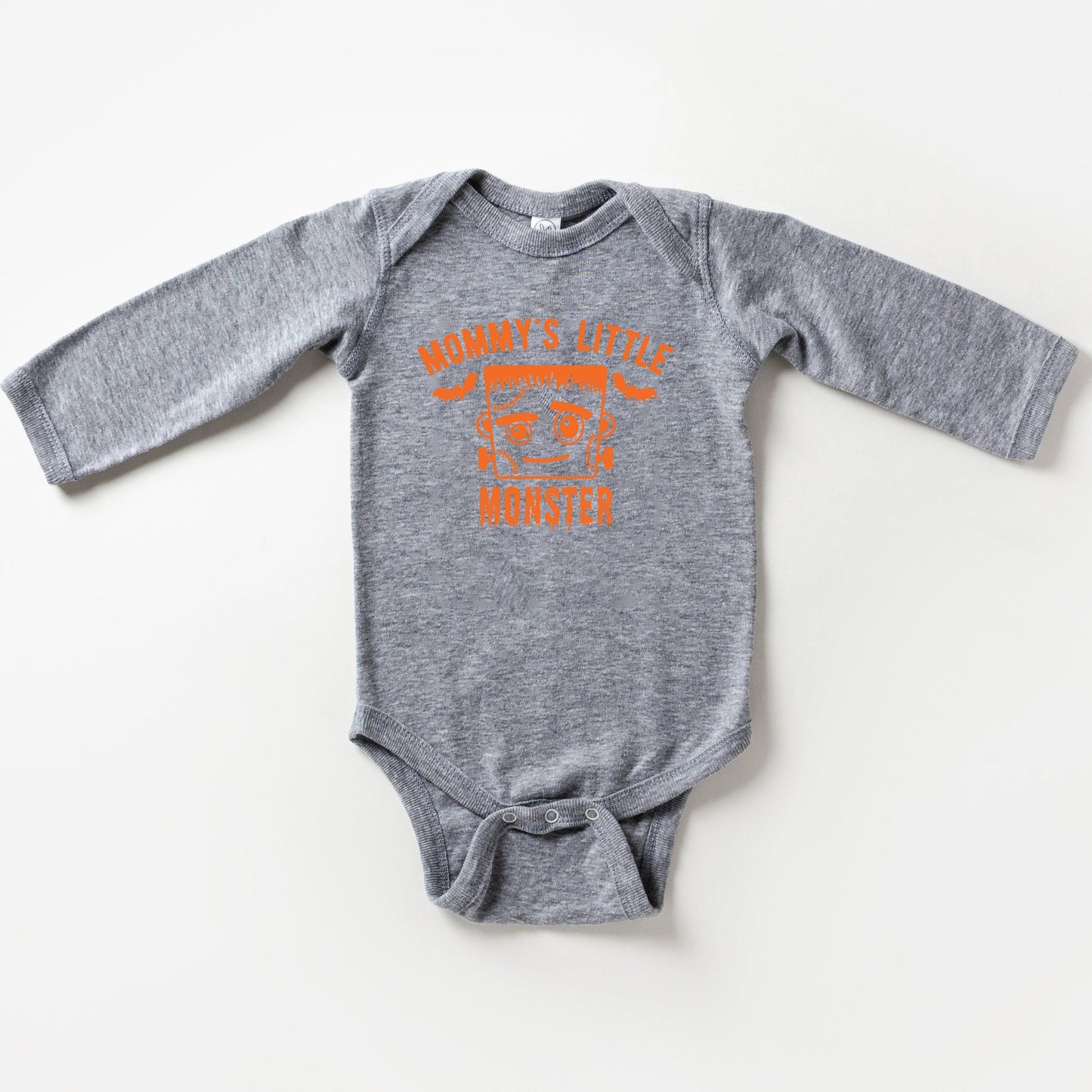 Mommy's Little Monster Boy | Baby Graphic Long Sleeve Bodysuit