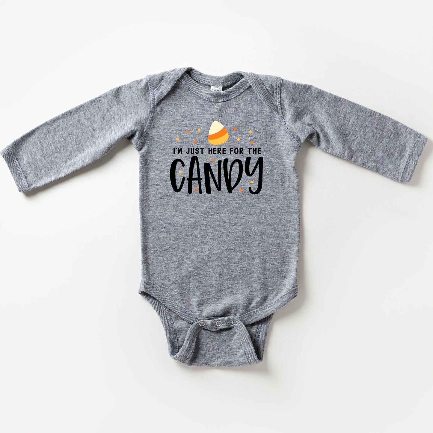 Here For The Candy | Baby Long Sleeve Bodysuit