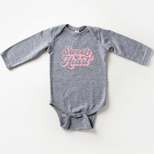 Sweet Heart With Heart | Baby Long Sleeve Bodysuit