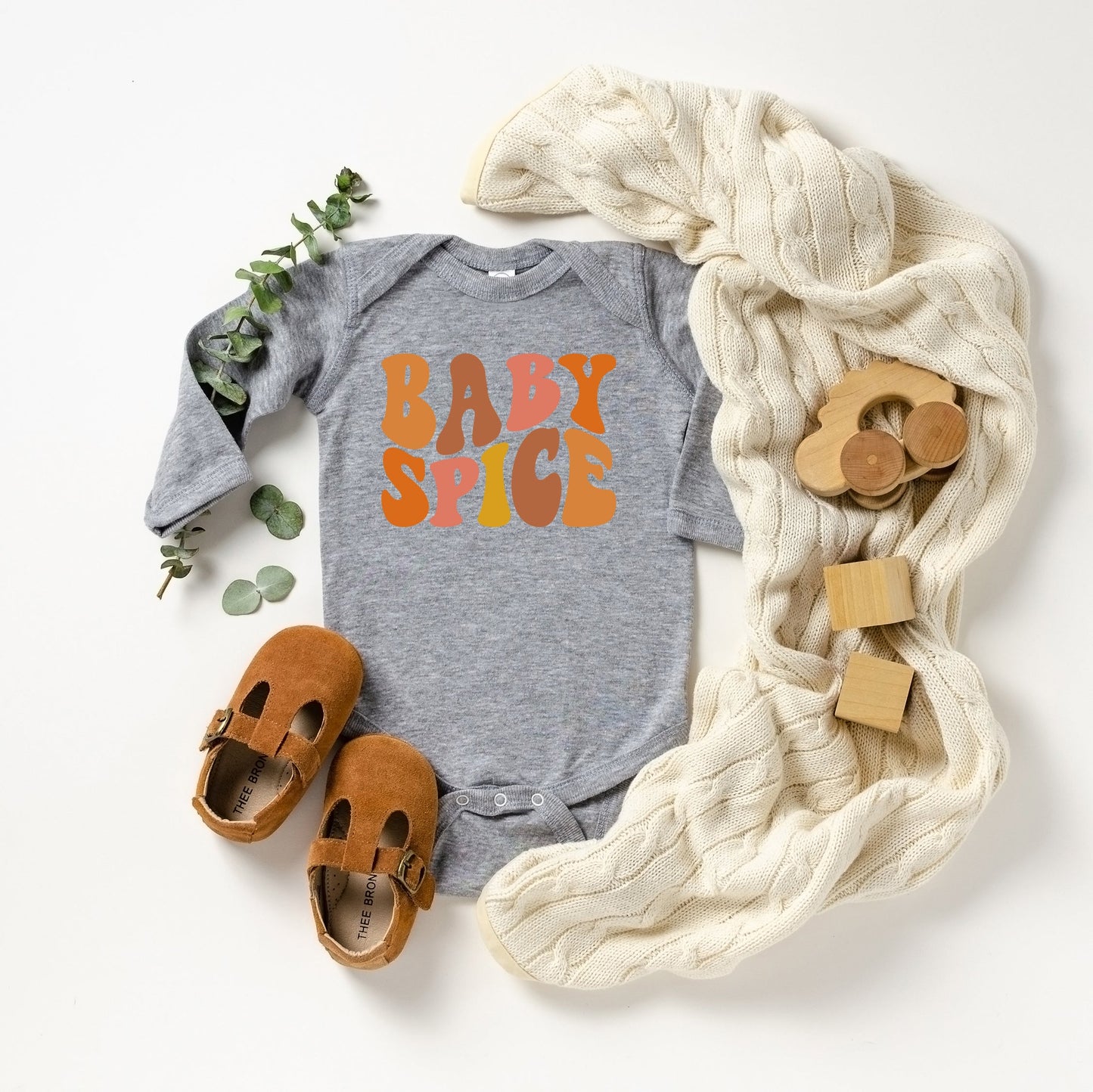 Baby Spice Wavy | Baby Long Sleeve Bodysuit