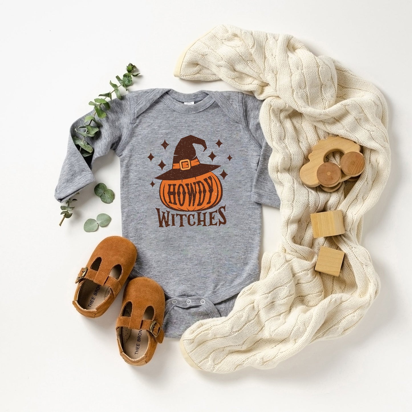 Howdy W Stars | Baby Graphic Long Sleeve Bodysuit