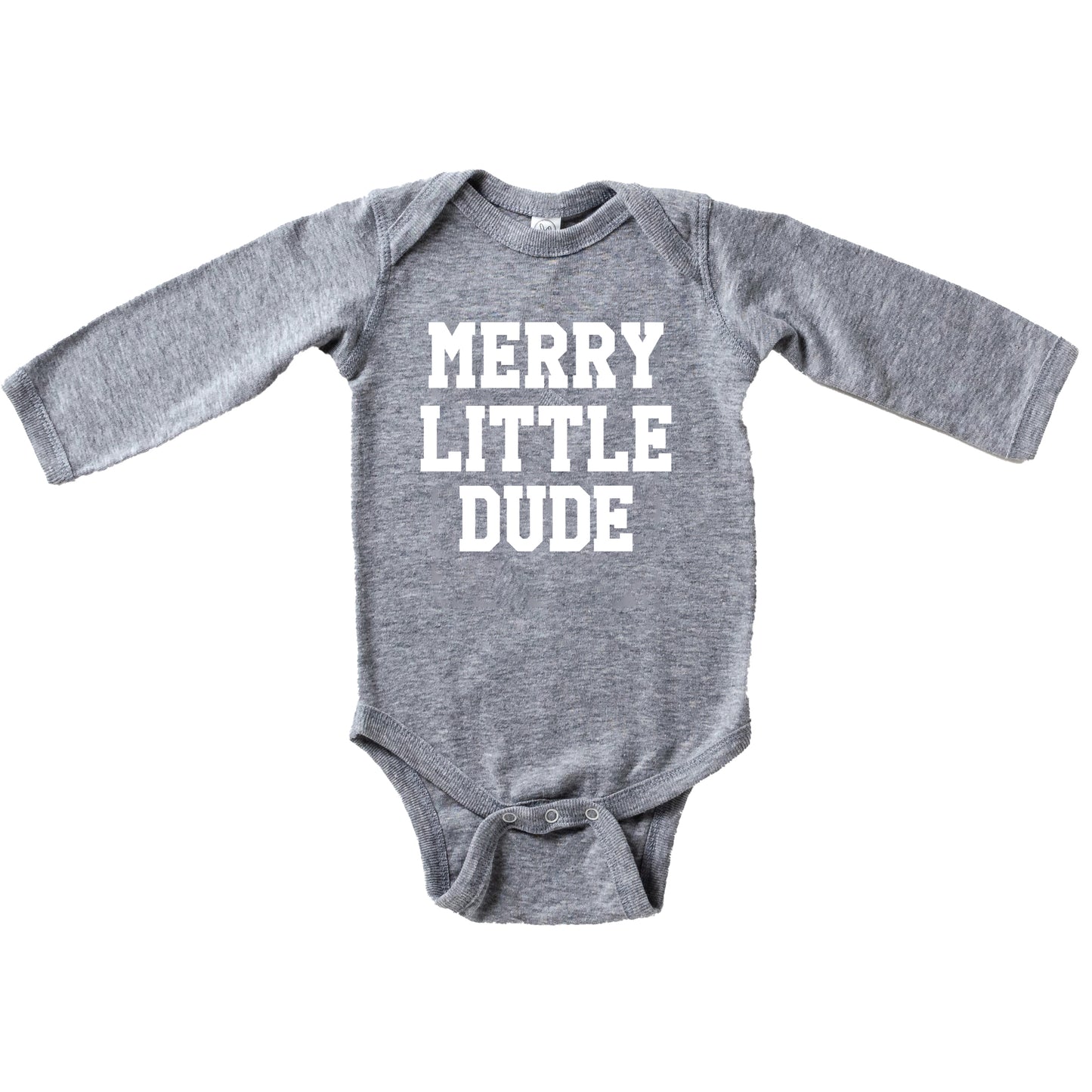 Merry Little Dude | Baby Graphic Long Sleeve Bodysuit