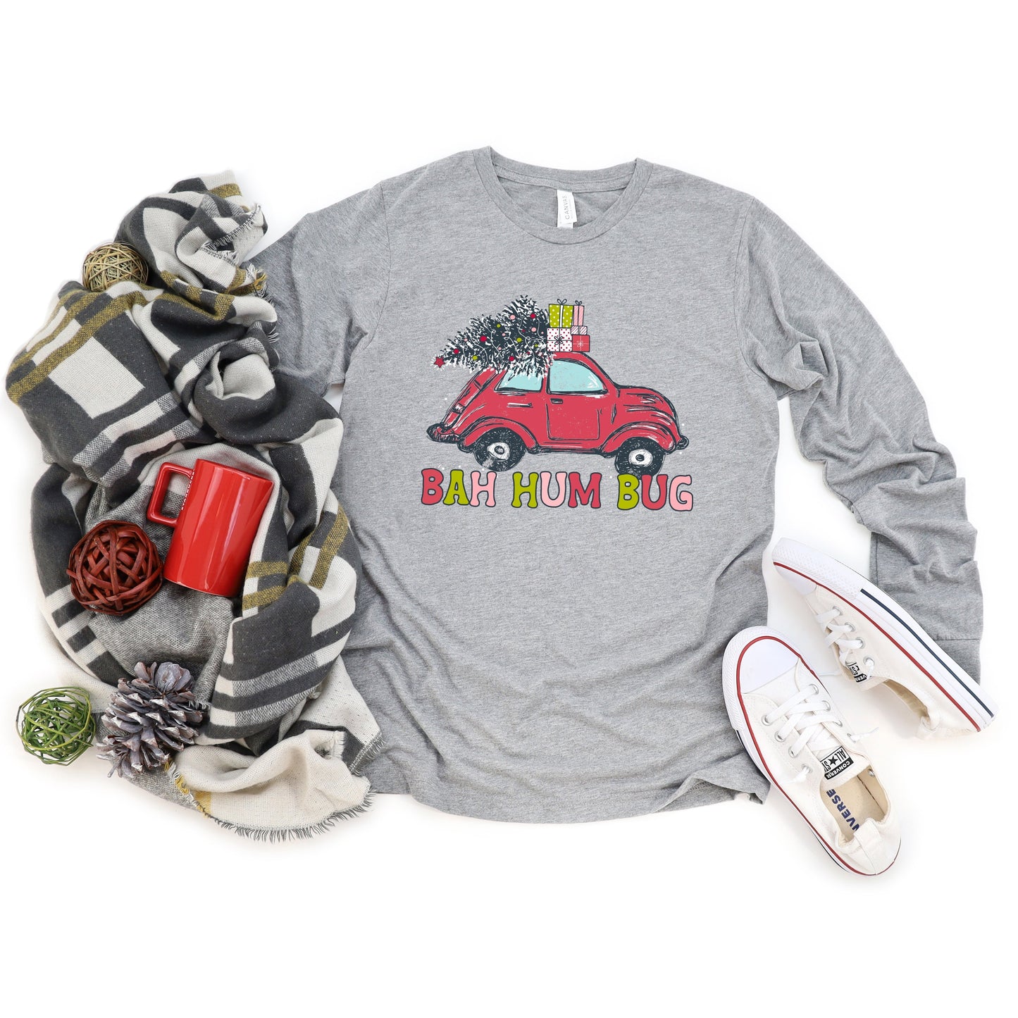 Bah Hum Bug Car | Long Sleeve Crew Neck