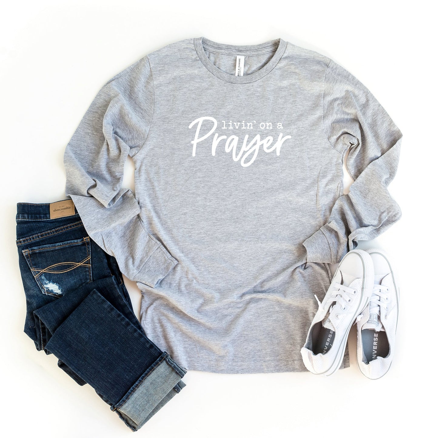 Livin' On a Prayer Bold | Long Sleeve Graphic Tee