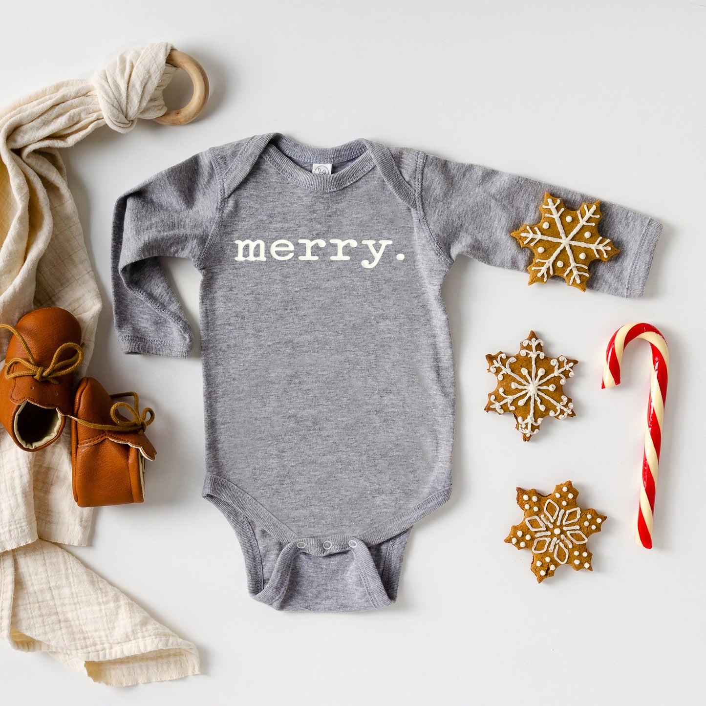 Merry Puff Print | Baby Graphic Long Sleeve Bodysuit