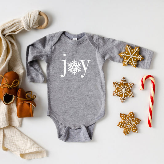 Joy Snowflake | Baby Graphic Long Sleeve Bodysuit