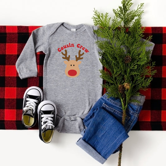 Cousin Crew Reindeer | Baby Long Sleeve Bodysuit