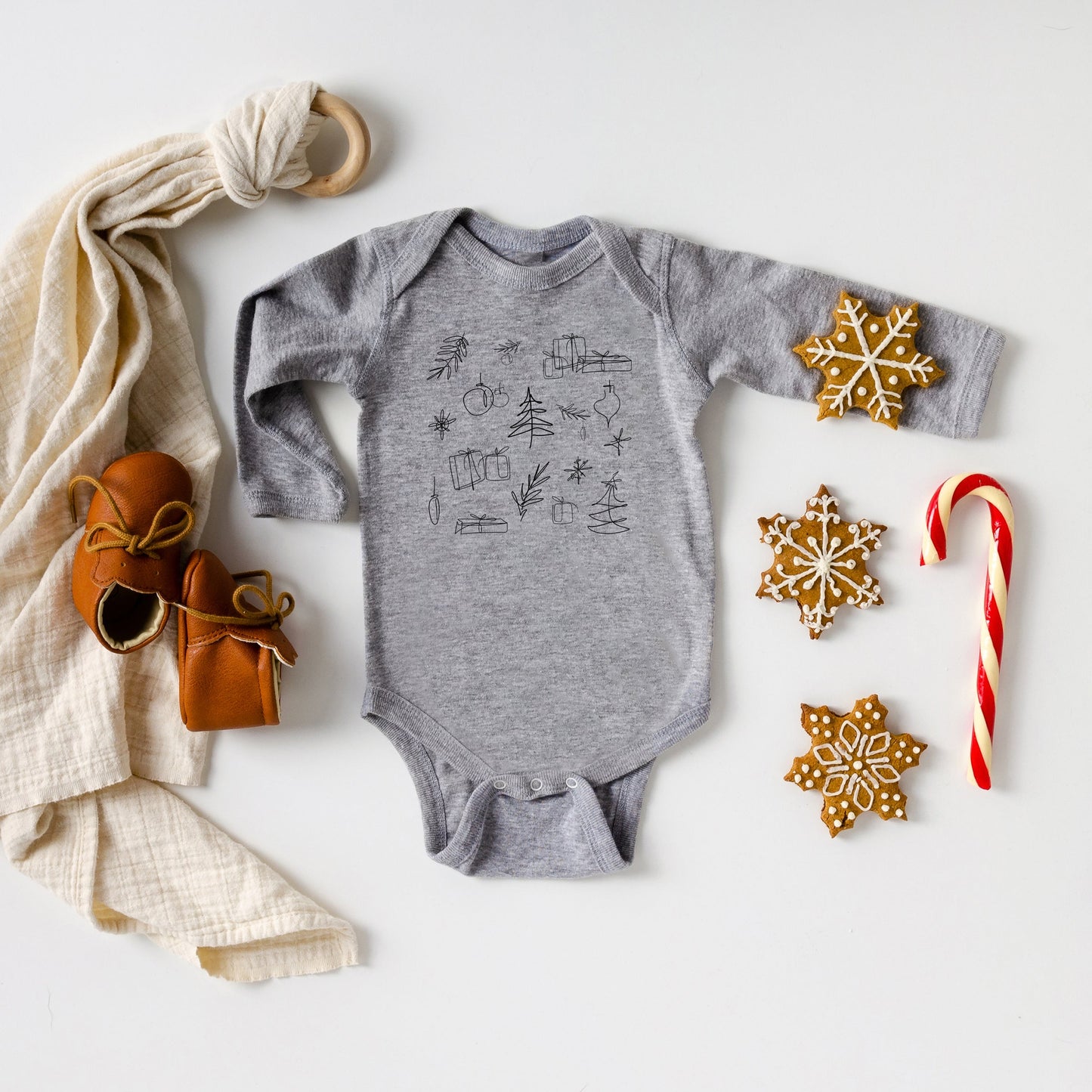Christmas Clipart | Baby Long Sleeve Bodysuit