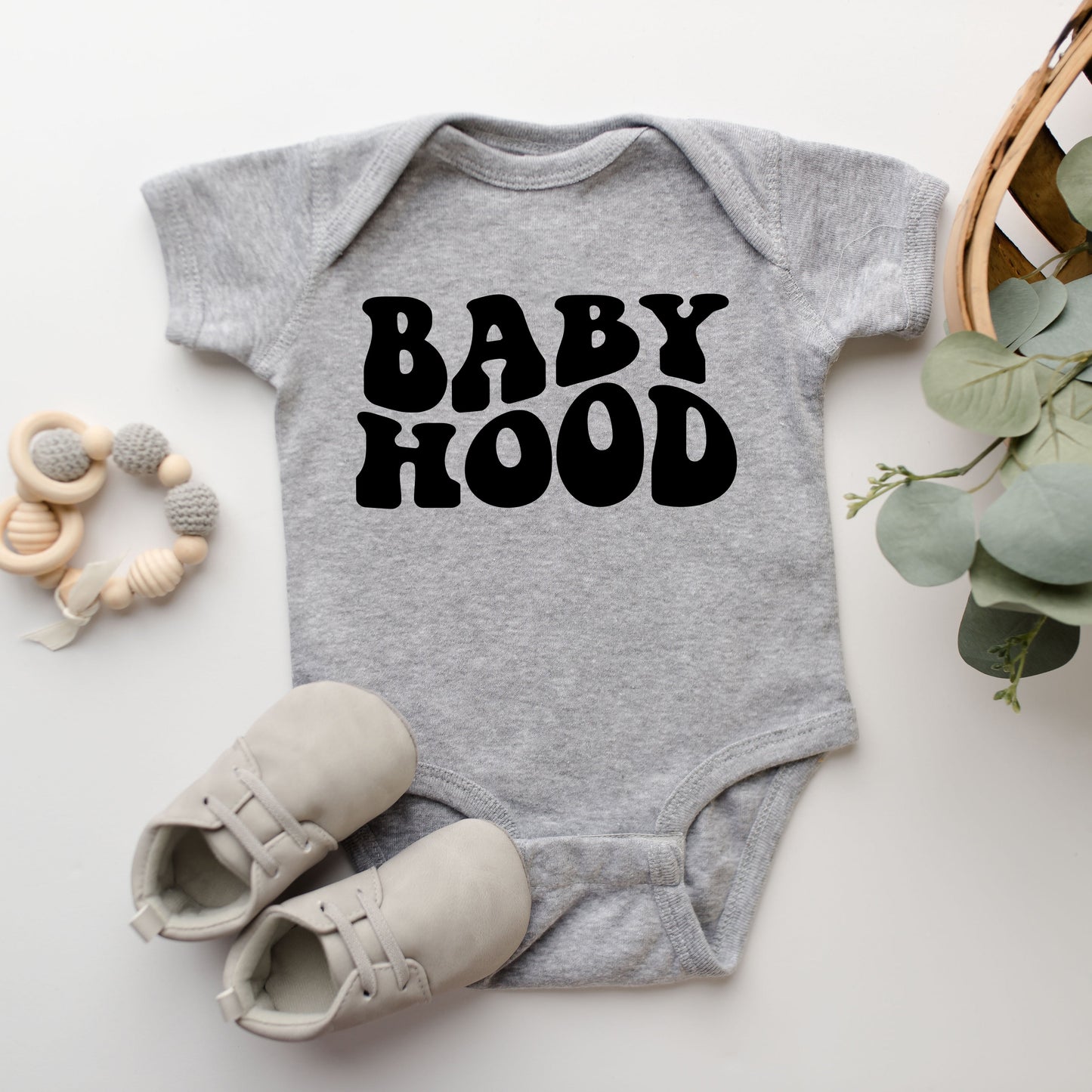 Babyhood Wavy | Baby Graphic Short Sleeve Bodysuit