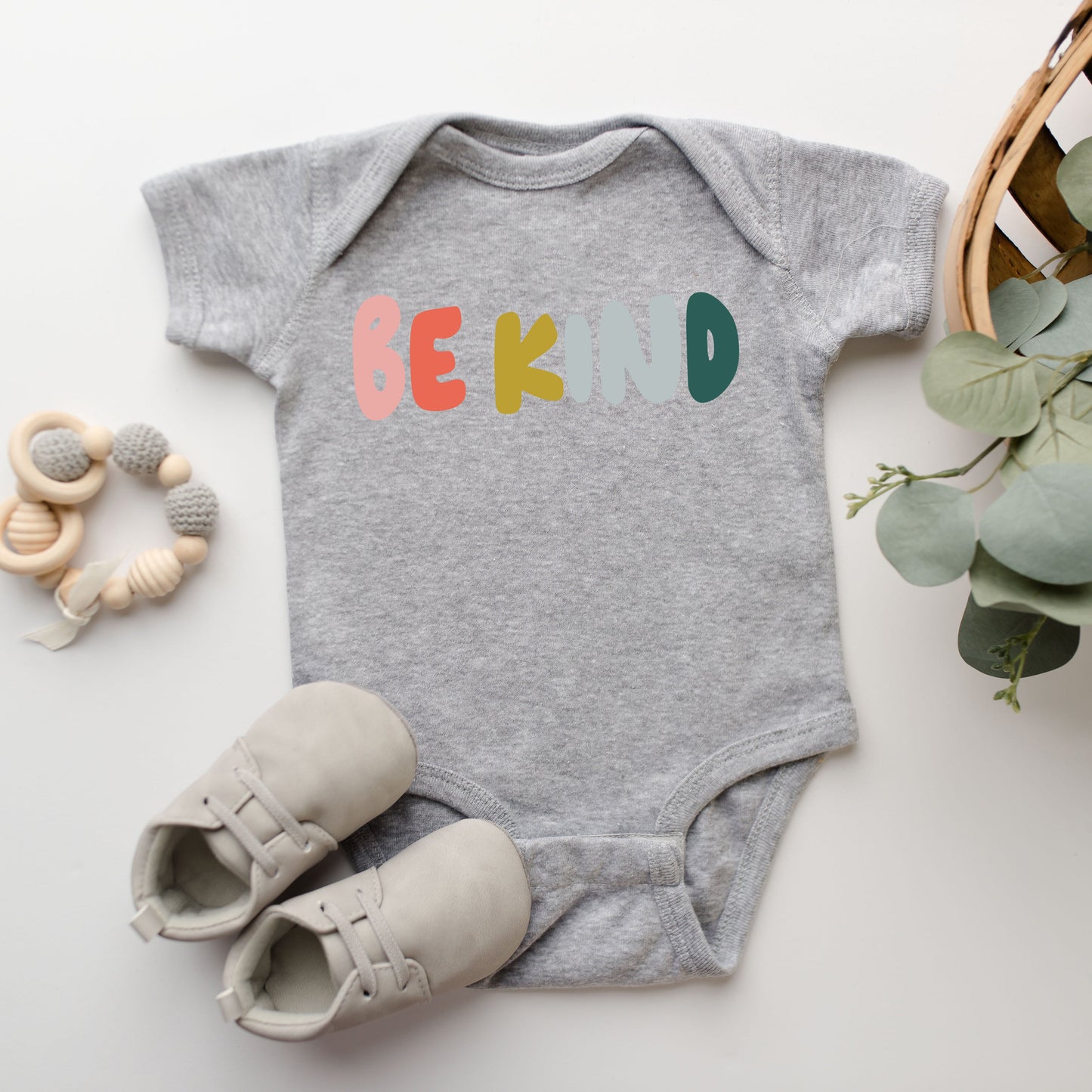 Be Kind Bold Colorful | Baby Graphic Short Sleeve Bodysuit