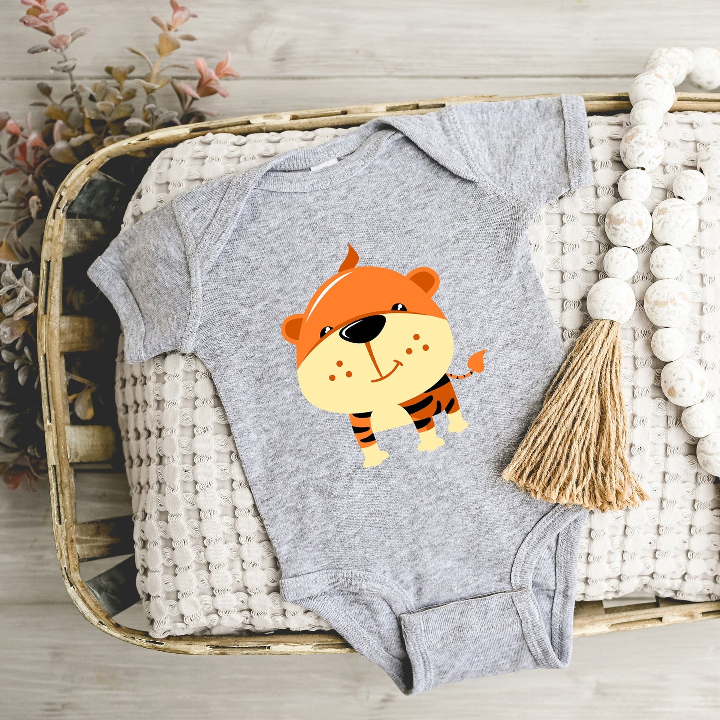 Tiger Colorful | Baby Graphic Short Sleeve Bodysuit