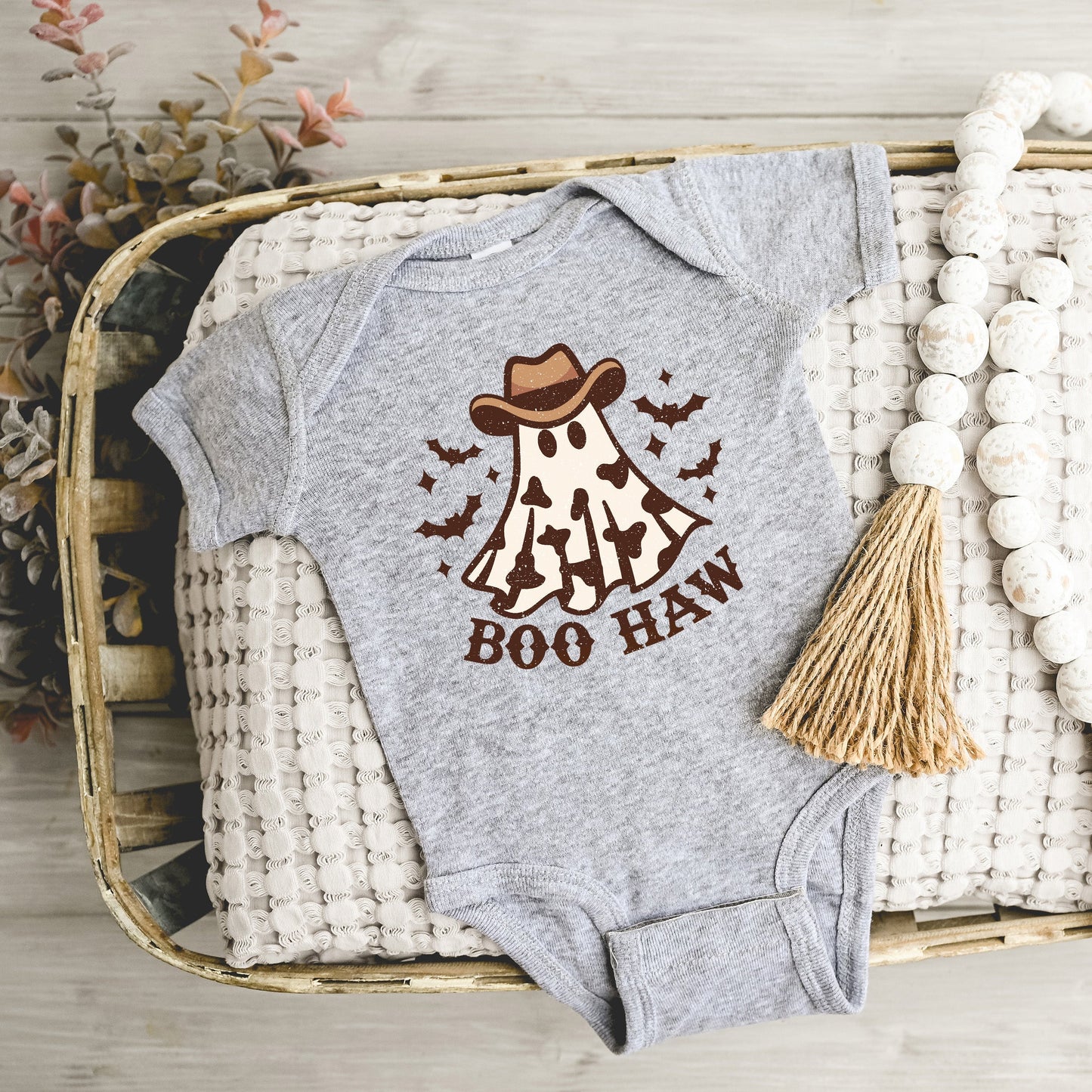 Boo Haw Ghost | Baby Graphic Short Sleeve Bodysuit
