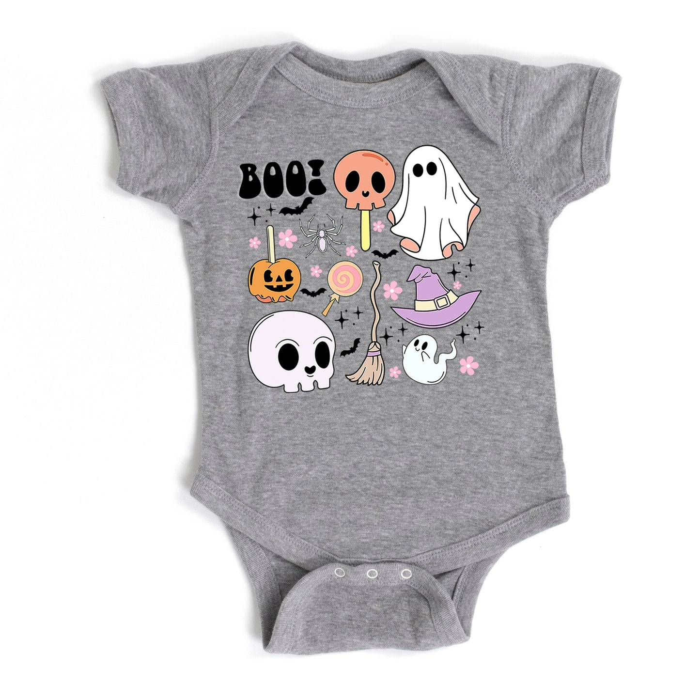 Boo Chart | Baby Graphic Short Sleeve Bodysuit