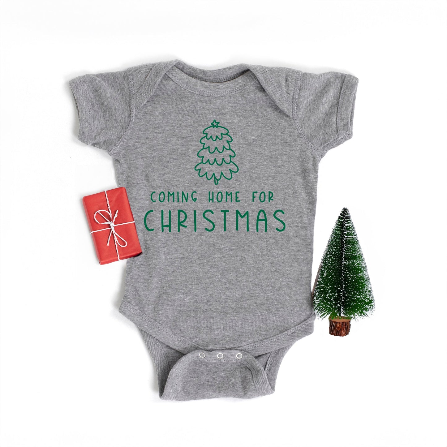 Home For Christmas | Baby Graphic Short Sleeve Bodysuit