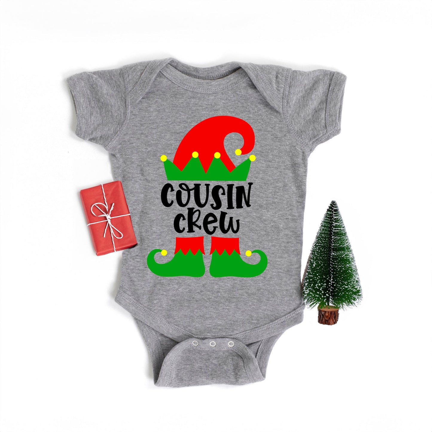 Cousin Crew "E" | Baby Graphic Short Sleeve Bodysuit