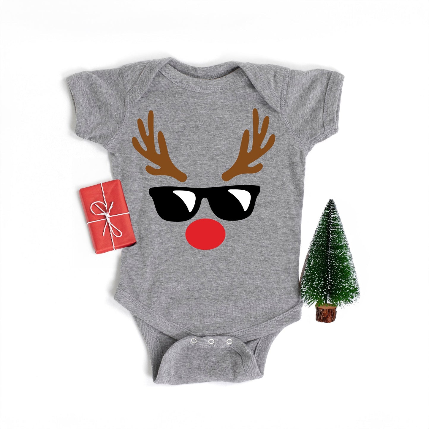Reindeer Boy | Baby Graphic Short Sleeve Bodysuit