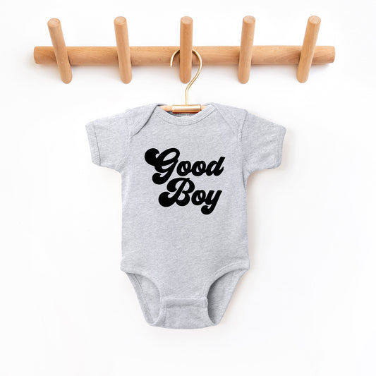 Good Boy Retro | Baby Graphic Short Sleeve Bodysuit