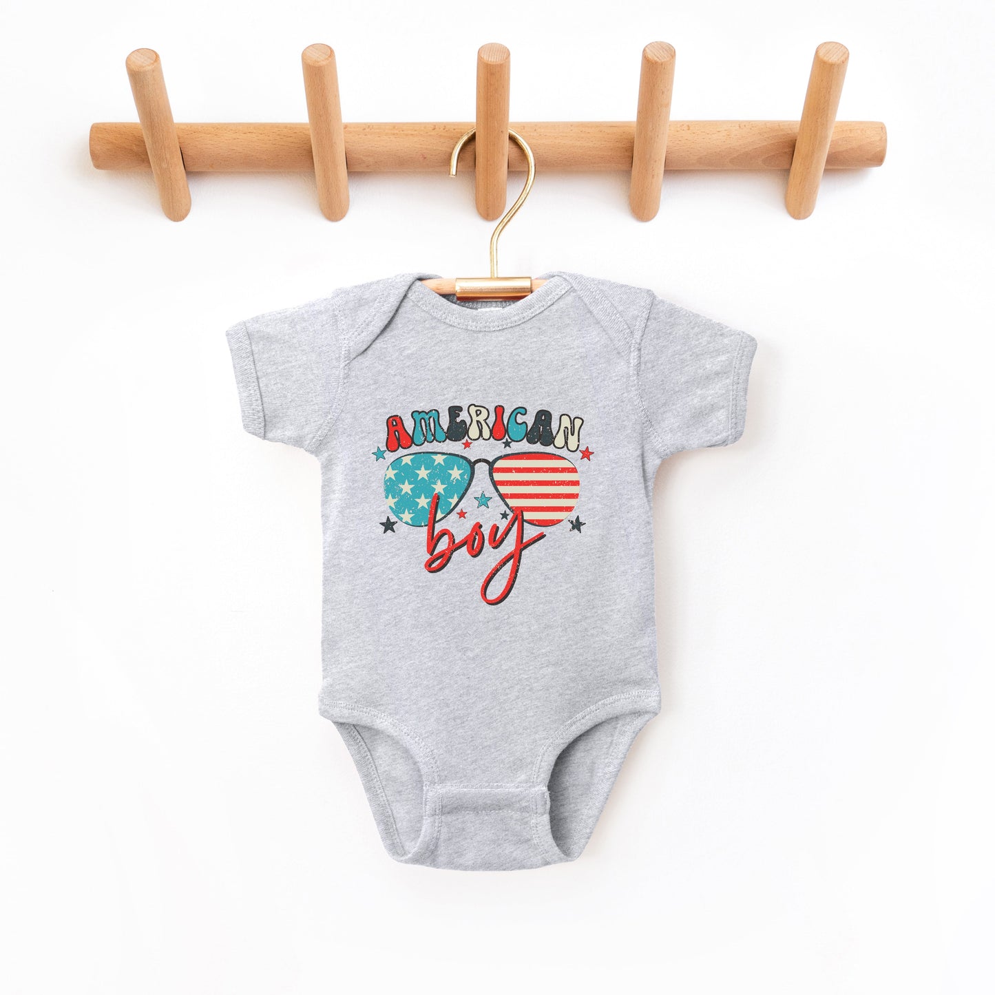 American Boy Sunglasses | Baby Graphic Short Sleeve Bodysuit