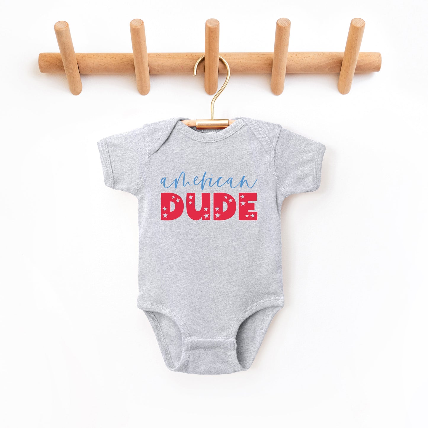 American Dude Pastel | Baby Graphic Short Sleeve Bodysuit