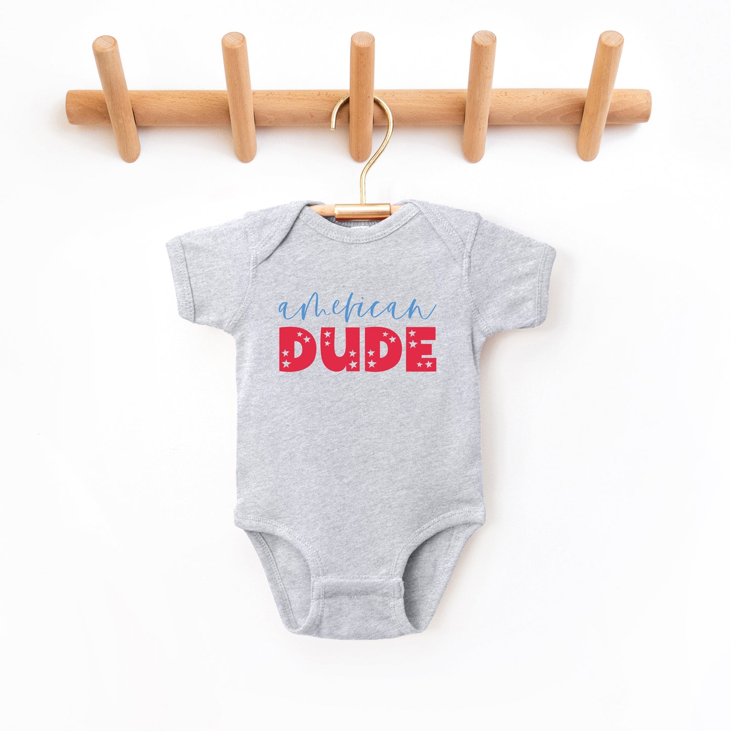 American Dude Pastel | Baby Graphic Short Sleeve Bodysuit