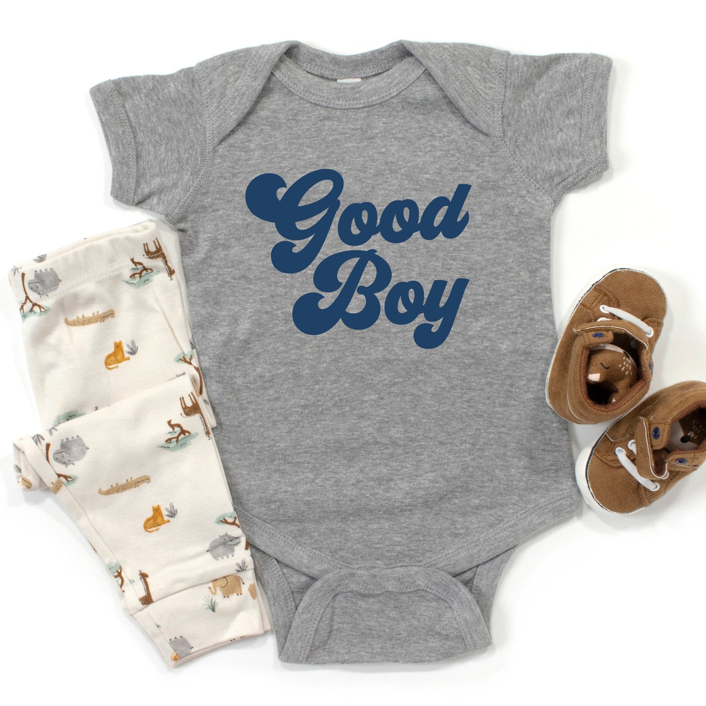 Good Boy Retro | Baby Graphic Short Sleeve Bodysuit