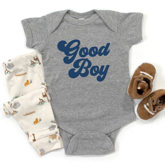 Good Boy Retro | Baby Graphic Short Sleeve Bodysuit