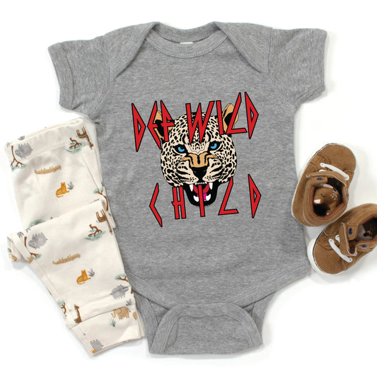 Def Wild Child | Baby Graphic Short Sleeve Bodysuit