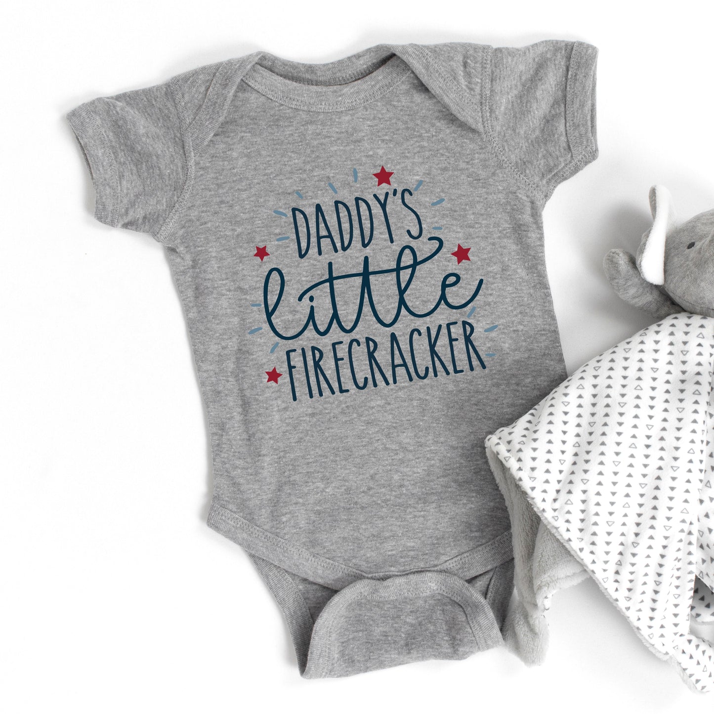 Daddy's Little Firecracker | Baby Graphic Short Sleeve Bodysuit