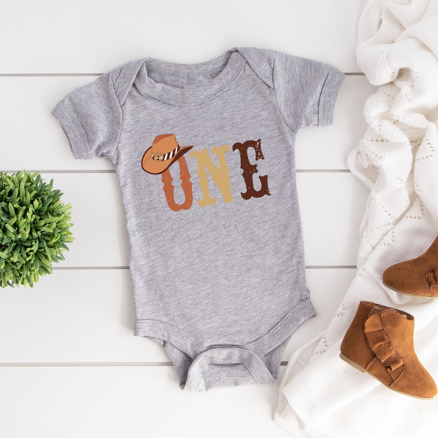 Western One | Baby Graphic Short Sleeve Bodysuit