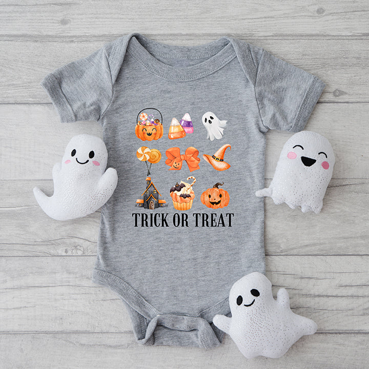 Trick Or Treat Chart | Baby Graphic Short Sleeve Bodysuit