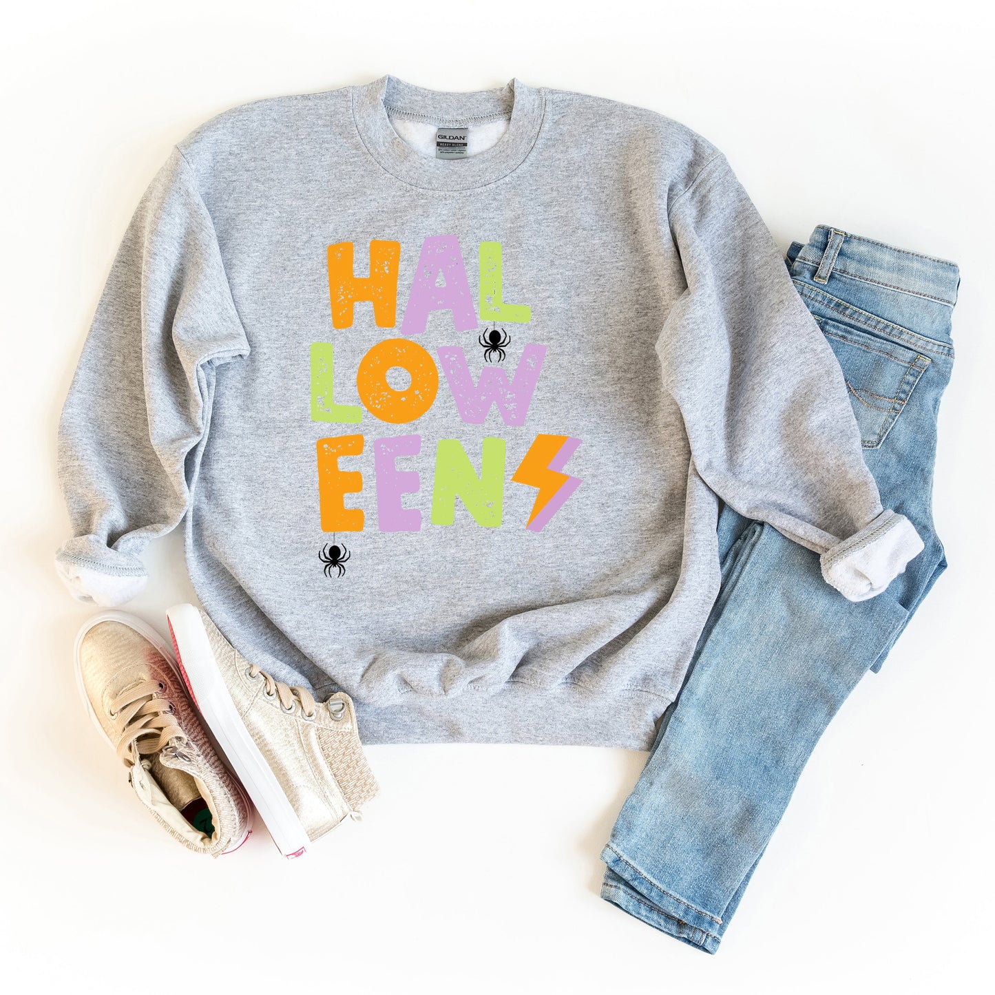 Halloween Lightning Bolt Colorful | Toddler Sweatshirt