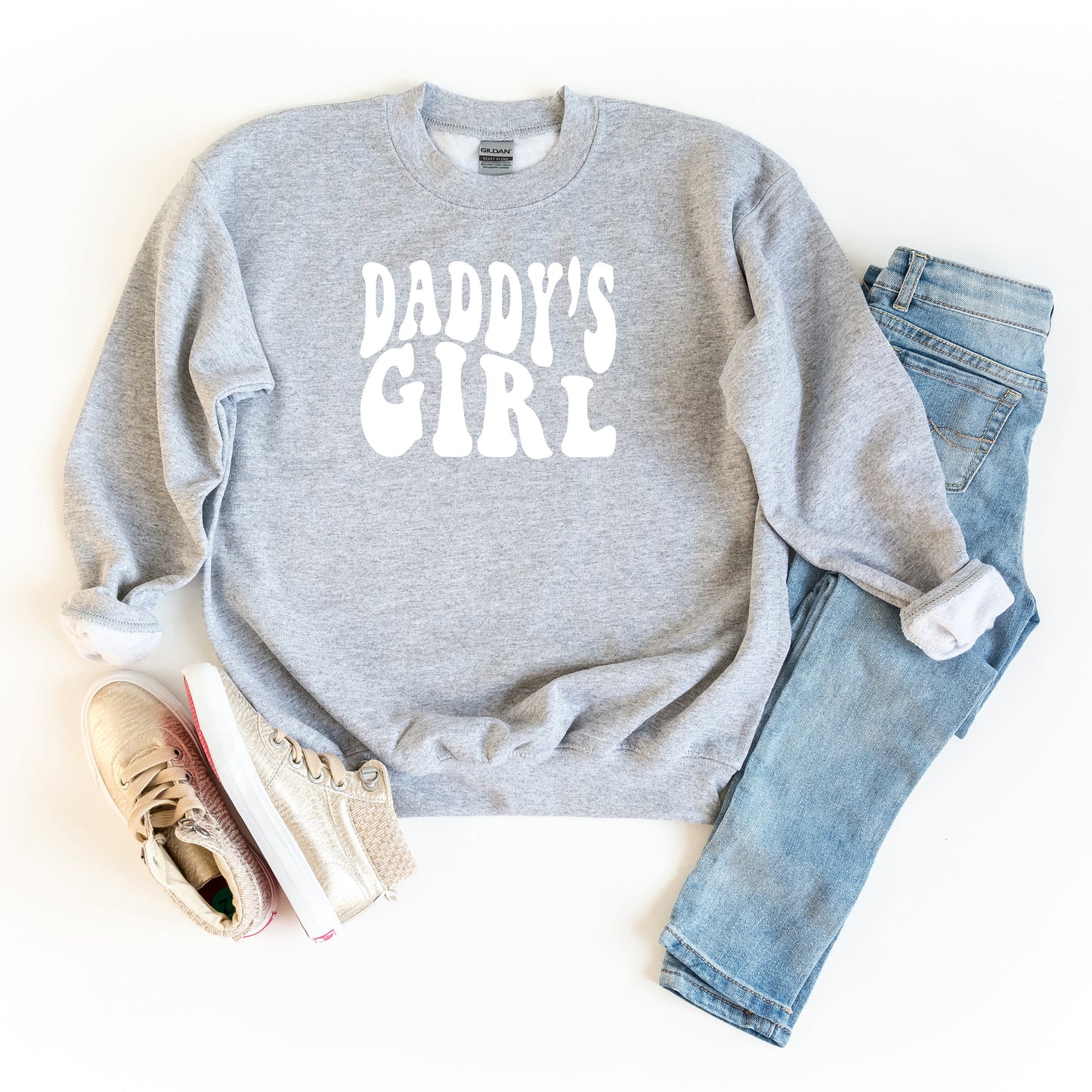 Daddy's Girl Wavy | Youth Sweatshirt