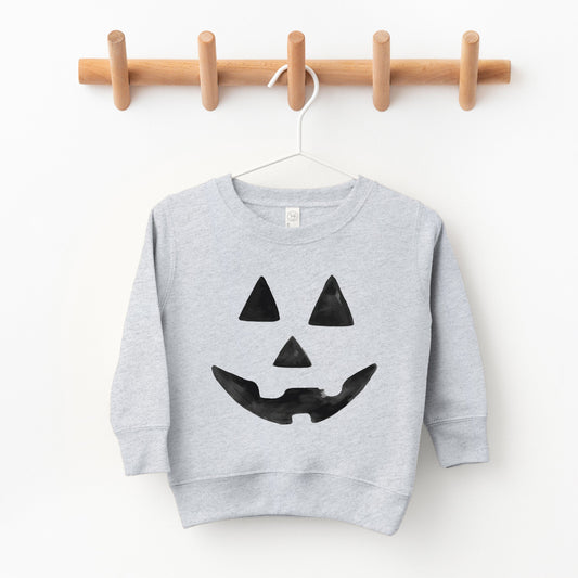 Watercolor Jack-O-Lantern Face | Toddler Graphic Sweatshirt