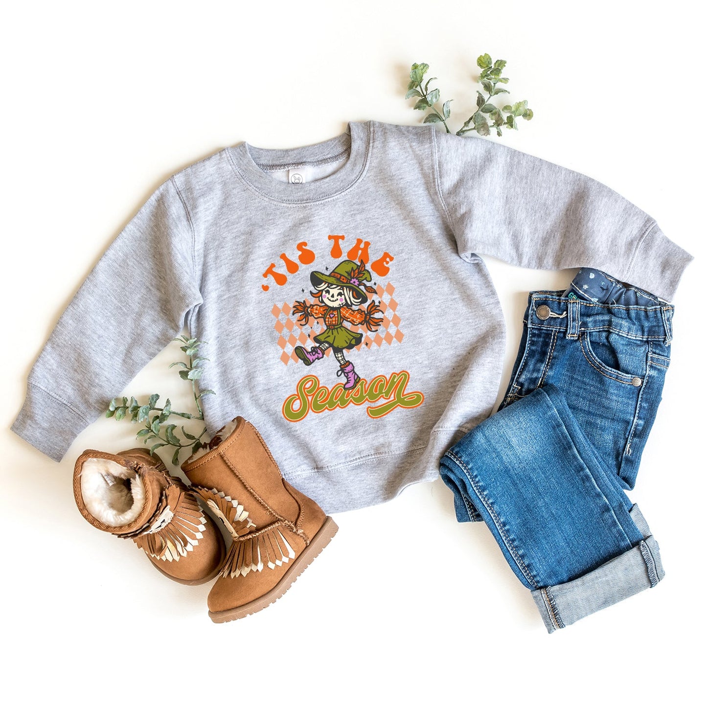 Tis The Season Scarecrow | Youth Ultra-Soft Graphic Sweatshirt