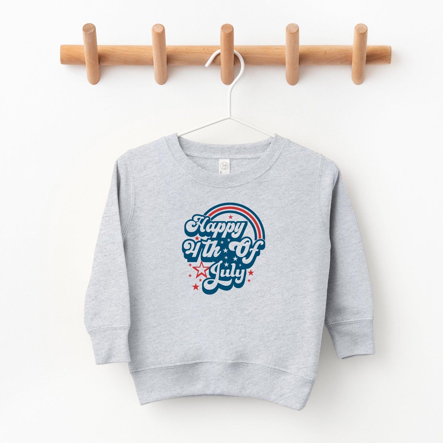 Happy 4th of July Rainbow | Toddler Sweatshirt