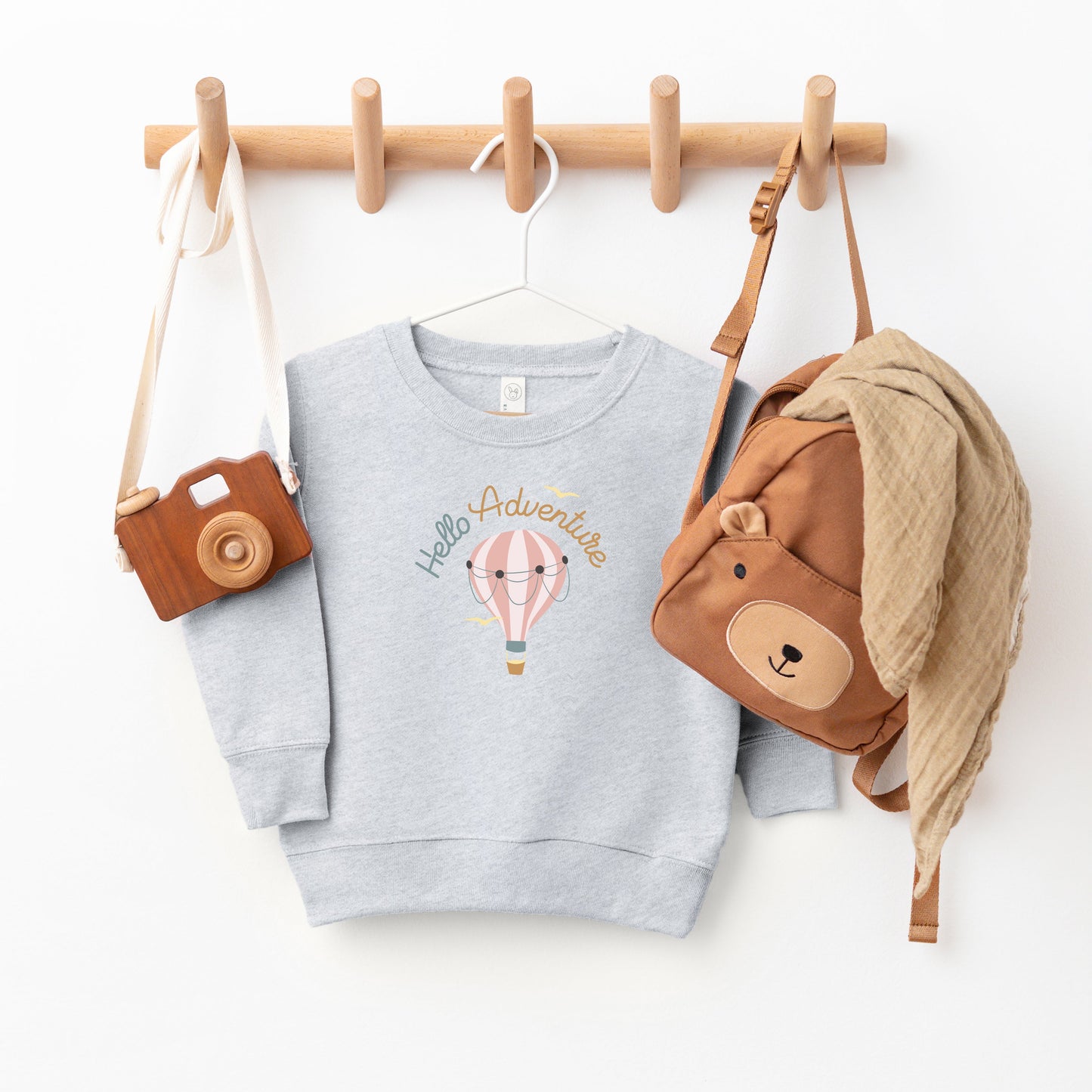 Hello Adventure Balloon | Toddler Sweatshirt