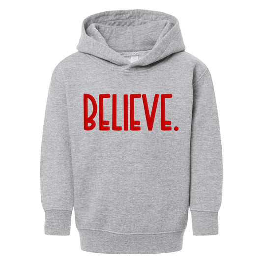 Believe Bold Puff Print | Toddler Graphic Hoodie