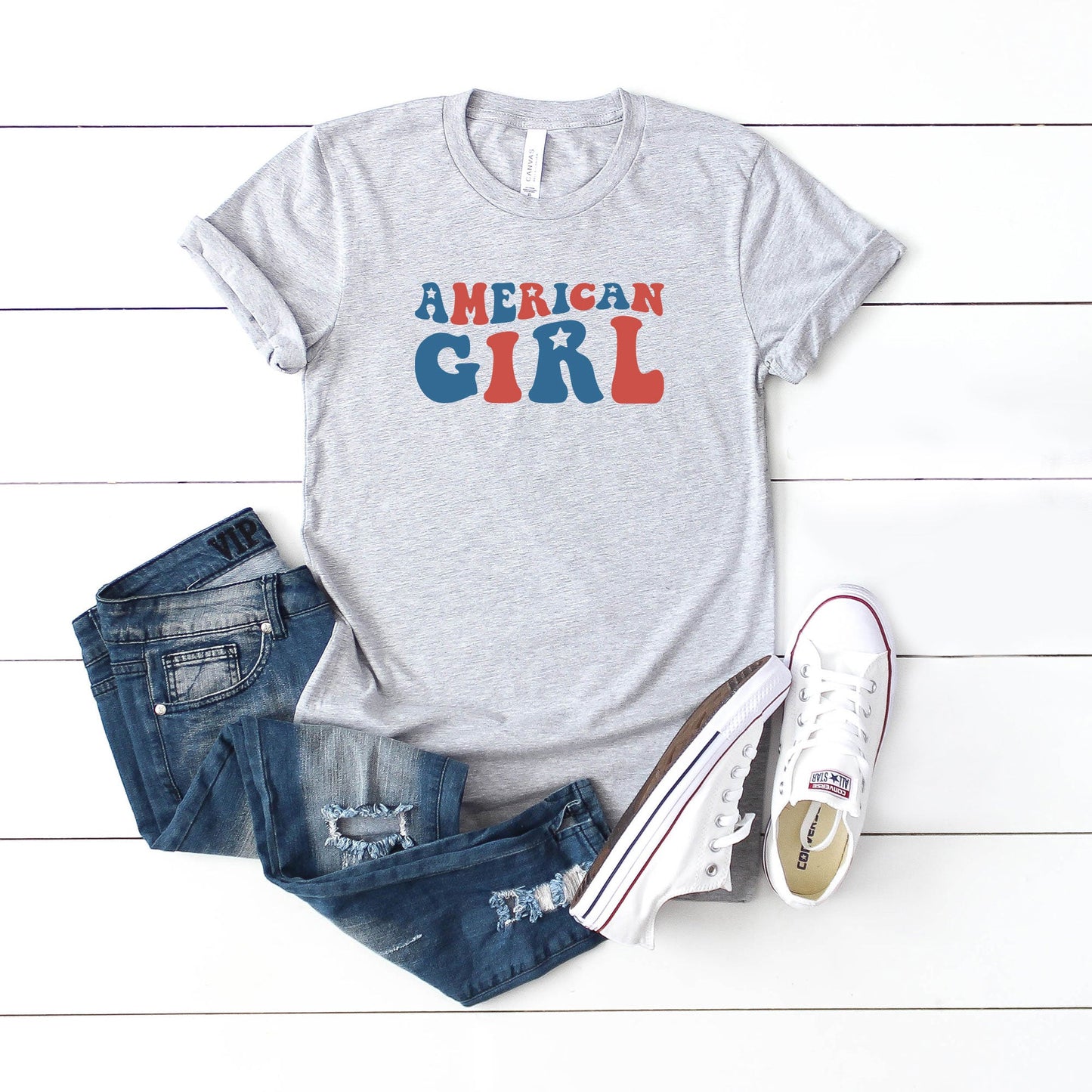 American Girl Stars | Youth Short Sleeve Crew Neck