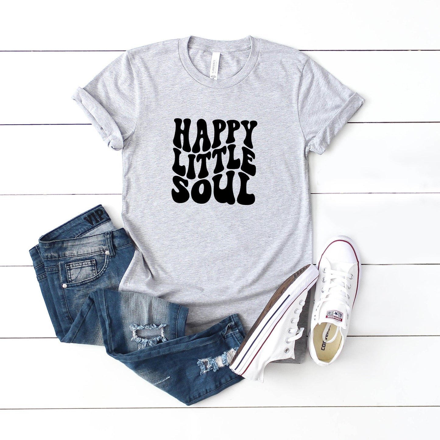 Happy Little Soul Wavy | Youth Short Sleeve Crew Neck