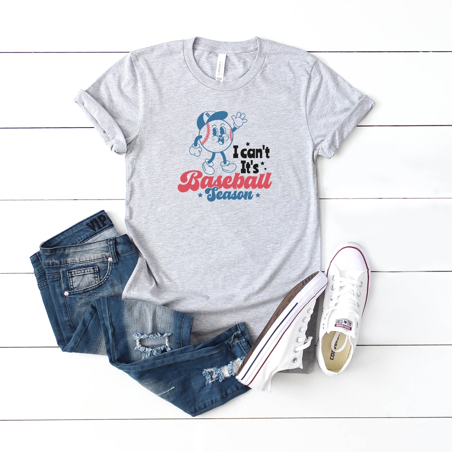 I Can't It's Baseball Season | Youth Short Sleeve Crew Neck