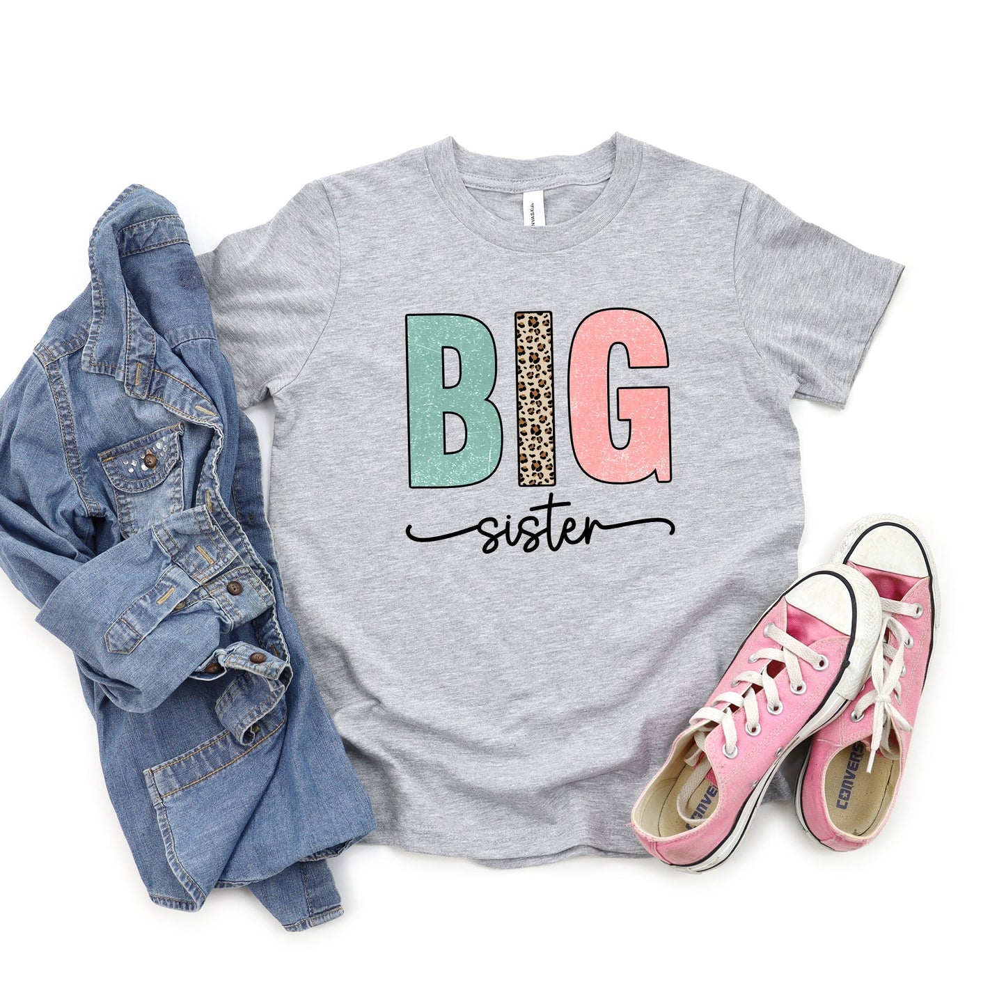 Big Sister Leopard | Youth Graphic Short Sleeve Tee