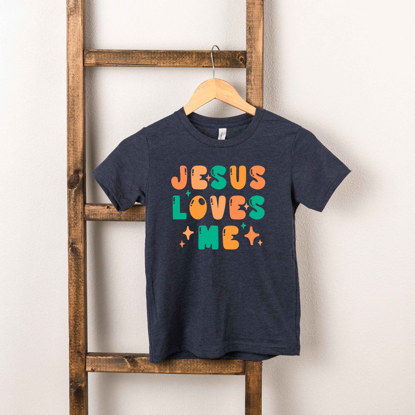 Jesus Loves Me Stars | Toddler Graphic Short Sleeve Tee