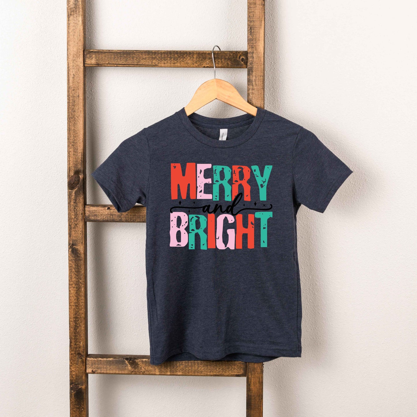 Merry And Bright Colorful | Toddler Graphic Short Sleeve Tee