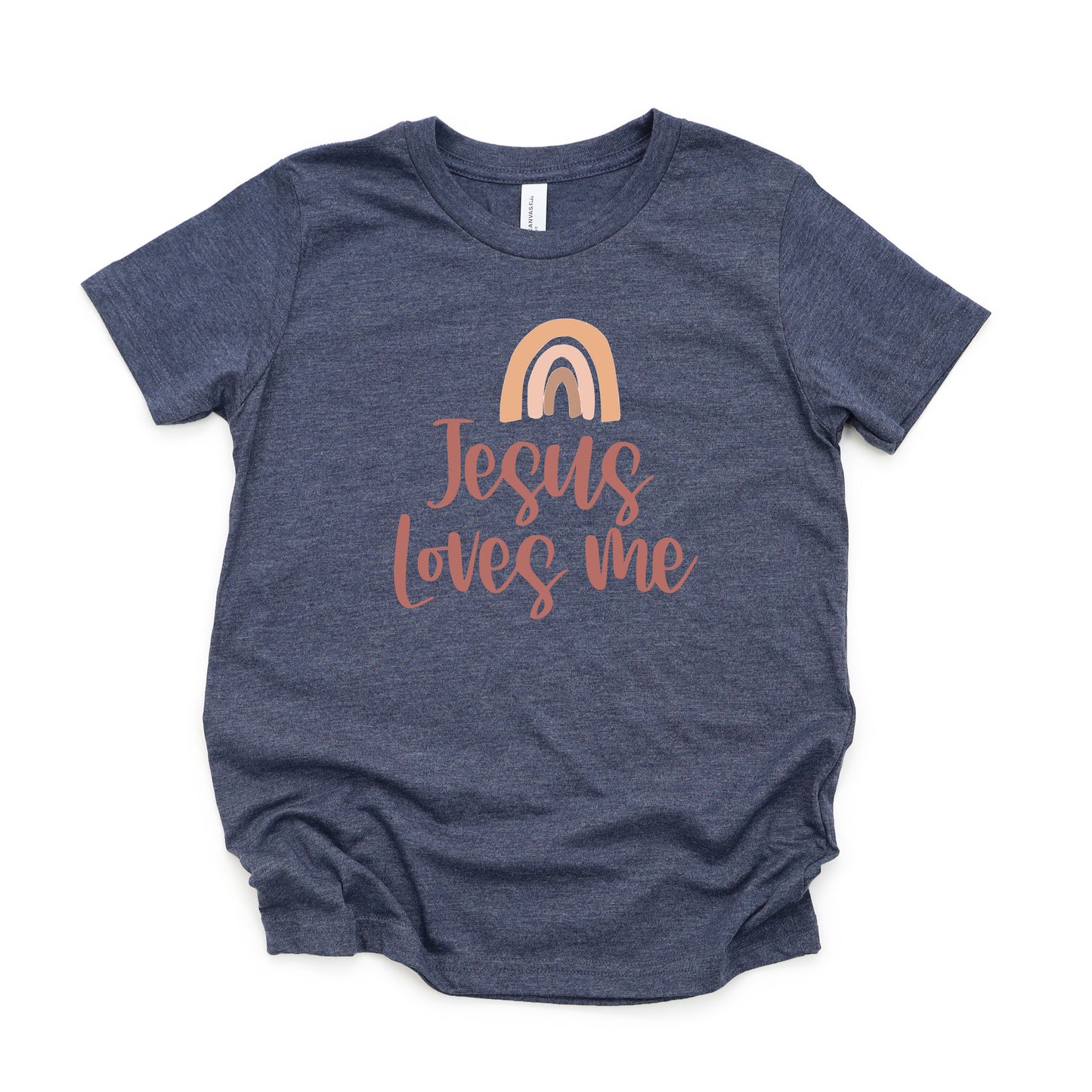 Jesus Loves Me Rainbow | Youth Short Sleeve Crew Neck