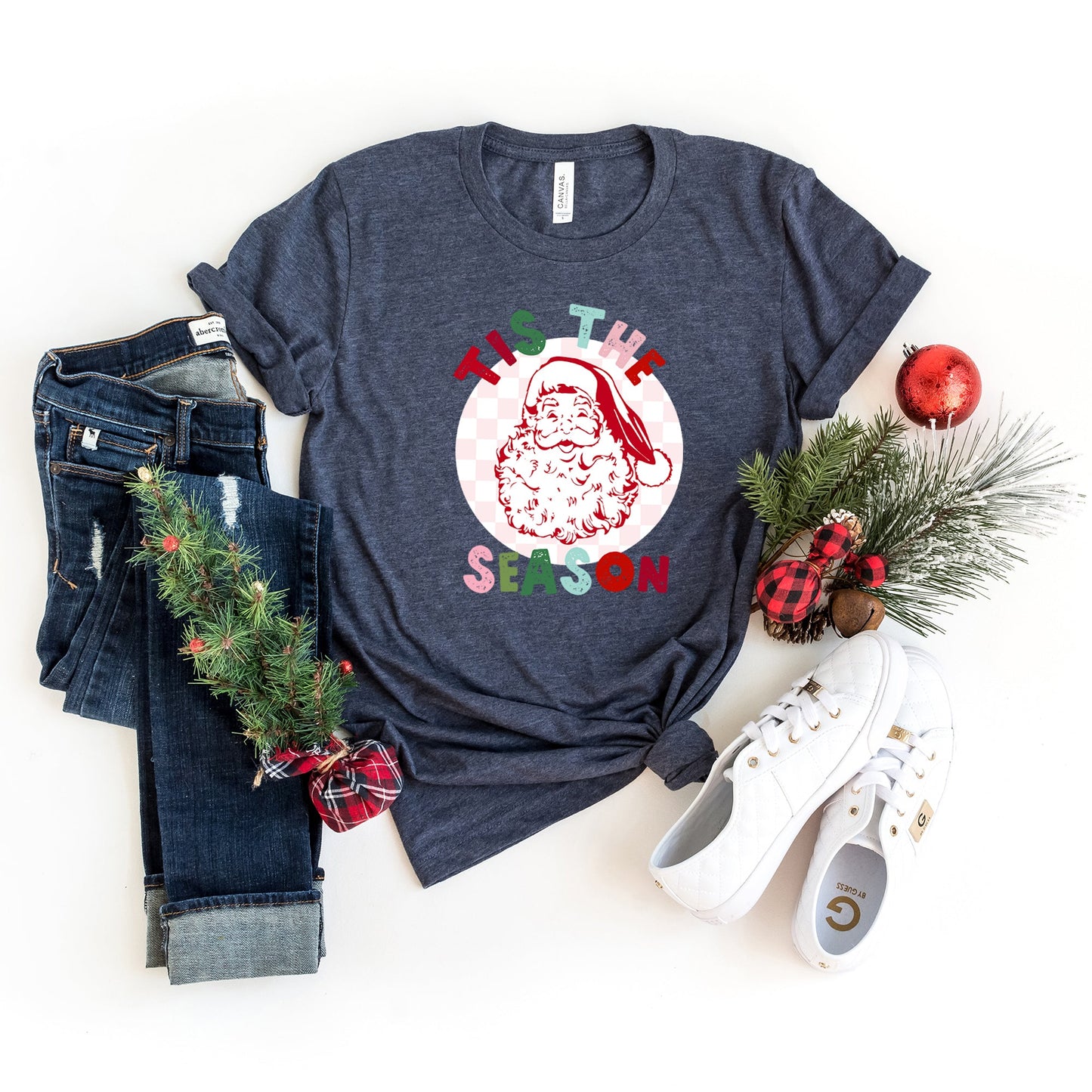 Tis The Season Checkered | Short Sleeve Graphic Tee