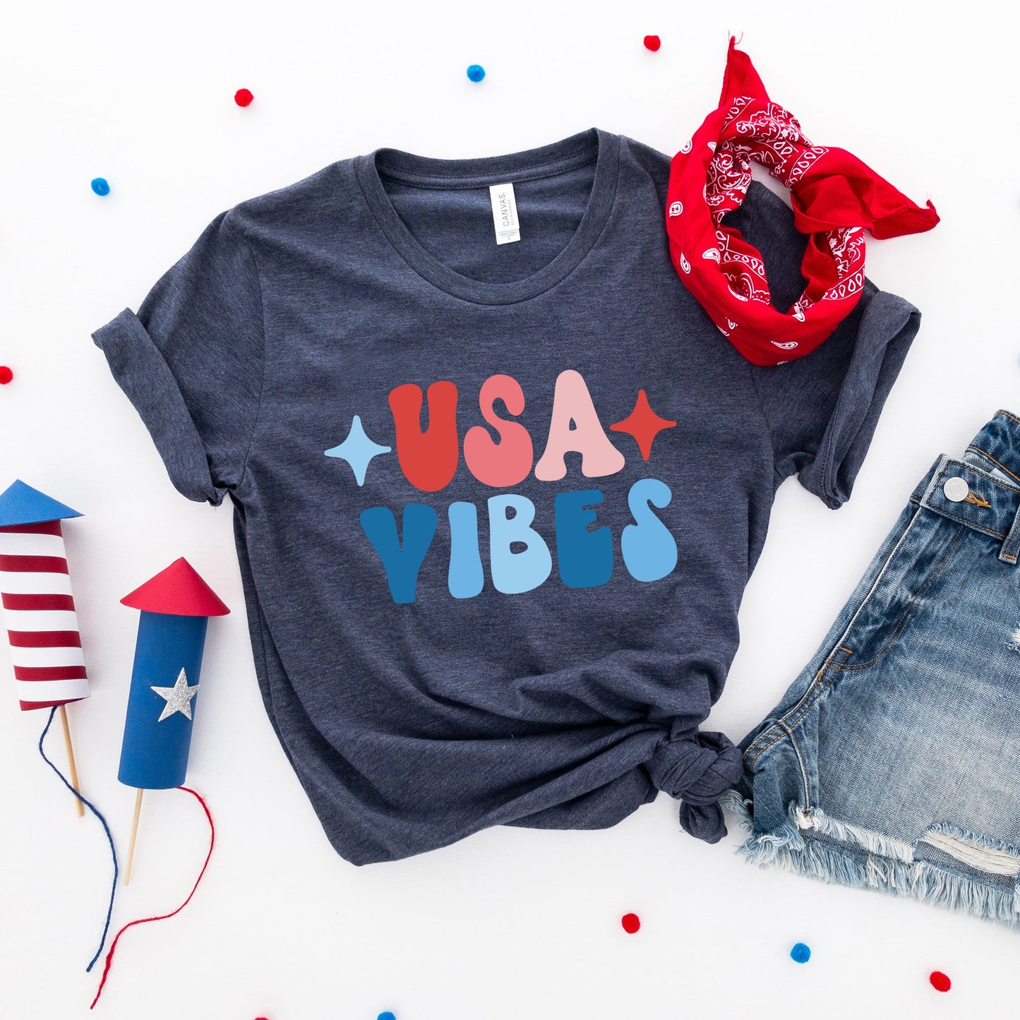 USA Vibes Bubble | Short Sleeve Graphic Tee