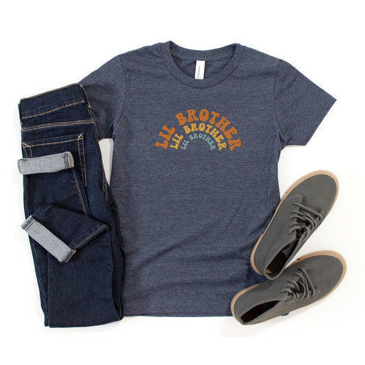 Lil Brother Stacked Curved | Youth Short Sleeve Crew Neck